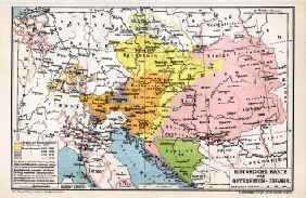 Historische Karte von Österreich - Ungarn