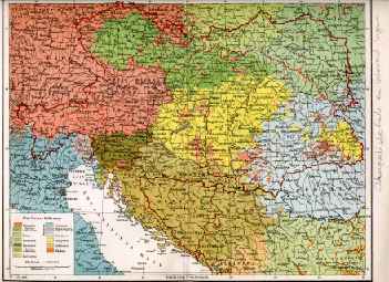 Ethnographische Karte von Österreich - Ungarn