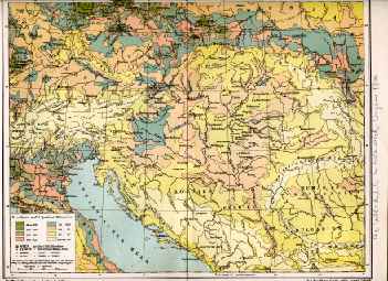 Die Volksdichte in Österreich - Ungarn 1900