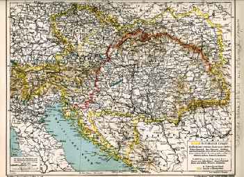Politische Übersichtskarte von Österreich - Ungarn