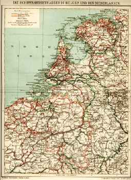 Die Schiffamrtsstrassen in Belgien und den Niederlanden