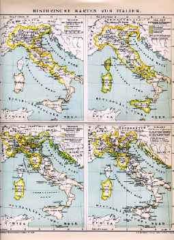 Historische Karte von Italien