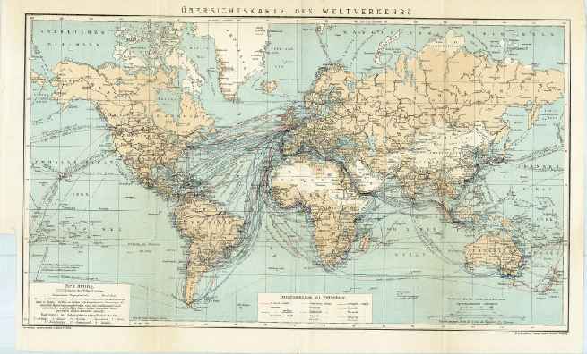 Übersichskarte des Weltverkehrs